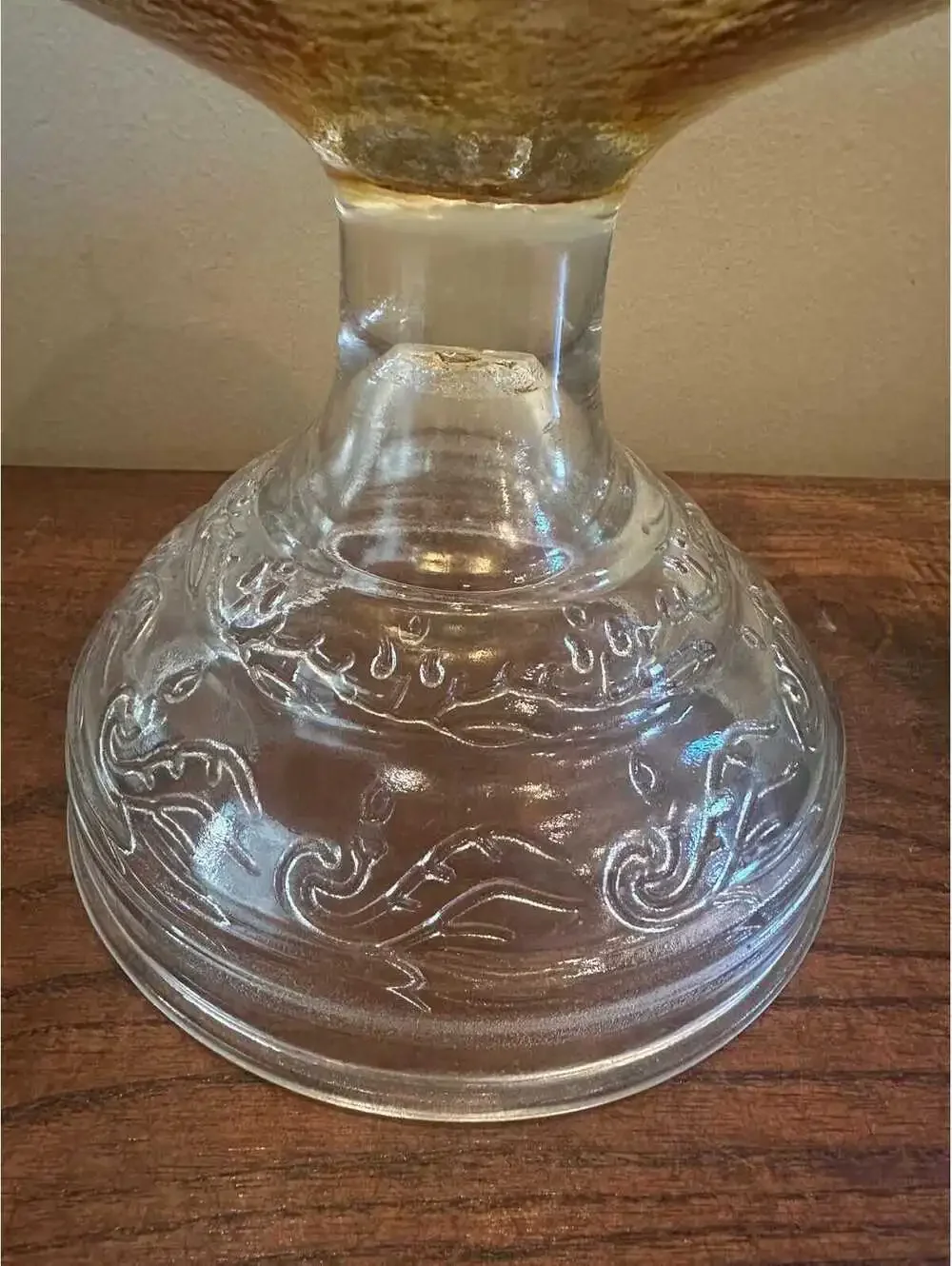 Vintage Oil Lamp Glass Decor P and A Risdon MFG. Co. Made In USA